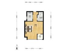 虹桥正荣府 1室1厅 53.59平