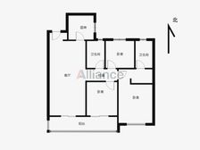 精装修未住,南北通透,大金空调+地暖+新风 采光好