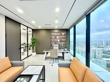 大气老总室·江景环境办公丨5隔间30卡位·全景落地窗丨金融城