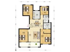 路劲铂隽南北通透四居 精装顶楼视野佳