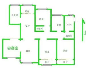 别墅区里的好房子,四室大平层,增地下室,小高