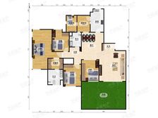 大四房,带60平左右的大花园,满五V1