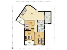 新家坡园景苑900万3房中高区,对实验 小新天地 3轨口