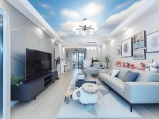 神仙配色!奶白基调蓝天白云顶,我家秒变系网红宅