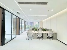森系办公环境·整层打造·空调自控丨4隔间24卡位转角双面采光