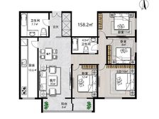 椿树园 国家电网 电梯直达 目前做成了四居室