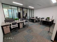 三门路地铁朝南正对电梯口!2隔断14工位!40至500平