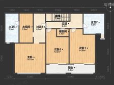 瑞虹 房源 大面积复式 三室两厅三卫 大阳台拎包入住。