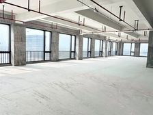 招商处恒凯山河大厦525平半层毛坯办公室 纯方正设计视野开阔