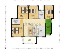 东方玫瑰园南向四居 满五毛坯房 5463元/平起