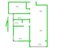 新市场 玉兰花园 毛坯大两室 绿城物业 双阳户型 全天采光