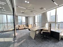 市中心东门大桥丨双面采光4隔间24工位丨地铁口上建!无加时费