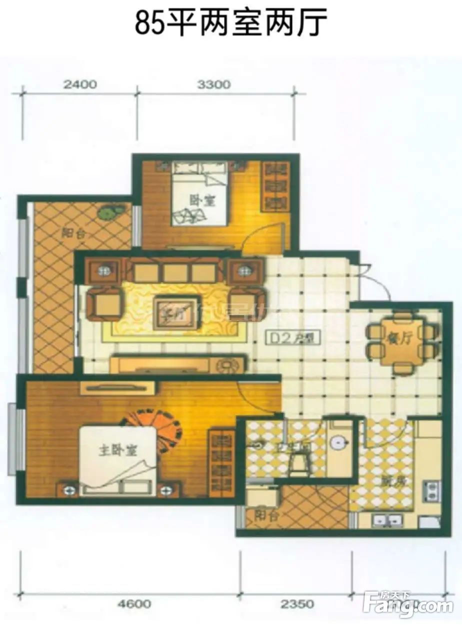 东盟森林精装二房两厅带家具家电