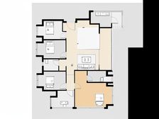 龙湖洋房大平层看江,朝南看中庭。住家安静,户型方正