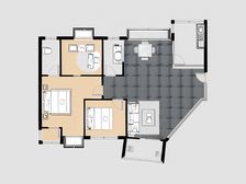 南北通透高区三房+带露天泳池,网球场,半人车分流