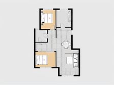 中冶一期精装修洋房,拎包入住,一梯两户公摊小