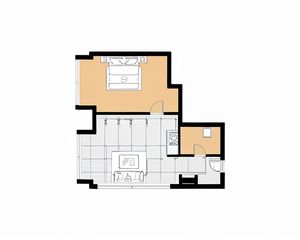 博雅国际朝西向一居室,视野好,无遮挡。