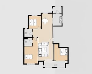 广龙苑小区精装修拎包入住南北通透一梯一户