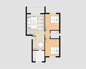 信禾人家(成华) 2室2厅 南