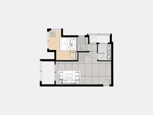 德信金港湾 1室2厅 南