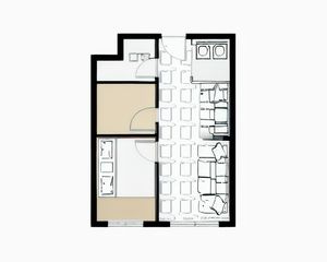 金茂府东区1室1厅南