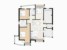 新上精装修带露台三房,采光好,看房方便