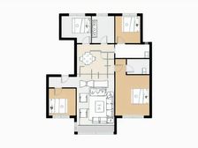 新机场御州府洋房精装四室两厅两卫四叶草户型