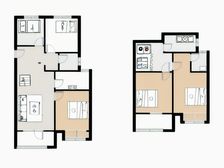万象府 中间楼层 复式 毛坯 带车位 各付