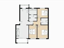 健康阳光城 落地窗户 双阳夹厅户型 全明户型