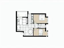 金湖商圈 希尔顿阳光 简装两房 户型方正 采光好