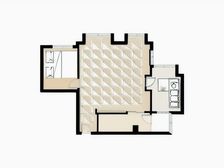 誉峰M5行政公寓 1室1厅 西北