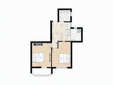 静安内环内8号线地铁口电梯双南大两房,通风采光好。