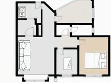 健康阳光城 精装二室一厅 98平米 便宜好房