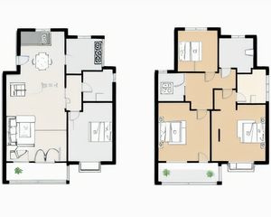复式,带汽车库,加20平左右的自行车库、精装修