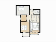 房子是纯南户型 大两室 随时看房