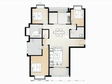 户型正气 装修简洁 格局工整 拎包入住 新天地实用四房