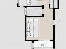 新中银花园大单间 新装修 位置安静 诚意出售