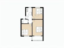 诚意卖三居室,1梯2户,小区环境好,房型正气,近地铁