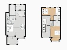联排别墅+挑高大客厅+南北双花园