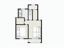 西区栖庭水岸低楼层两室南北通透客厅朝阳带储低税