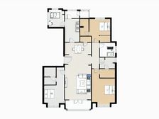 天水路繁华地段万达公馆精装四室高层南北通透视野开阔
