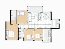 4室2厅2卫户型方正明厨明卫宜家宜居