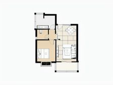 学府芳邻社区 1室2厅 南