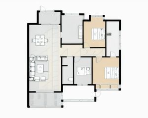 香江国际,好楼层,精装修房子,没有住过拎包入住