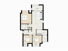 悦来颜值天花板一梯两户户型通透