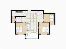 海景房 南北通透 现房,精装修 装成自己喜欢的格局