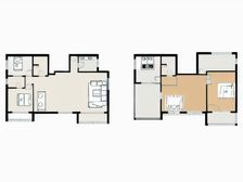 上下两层带楼台,阳光房,业主诚心出售,单价低