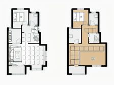 中海叠墅复式两层 126平 大4房