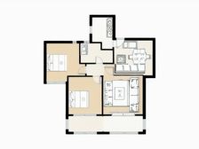 城东 电梯新房 花半里大两室精装