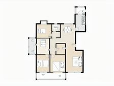 位置佳,正看小区花园,看房方便